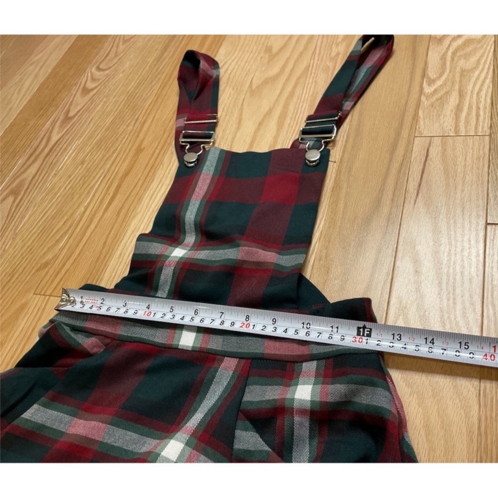 ModCloth Collectif Kayden Festive Check Dungaree Dress NWT - Picture 6 of 7